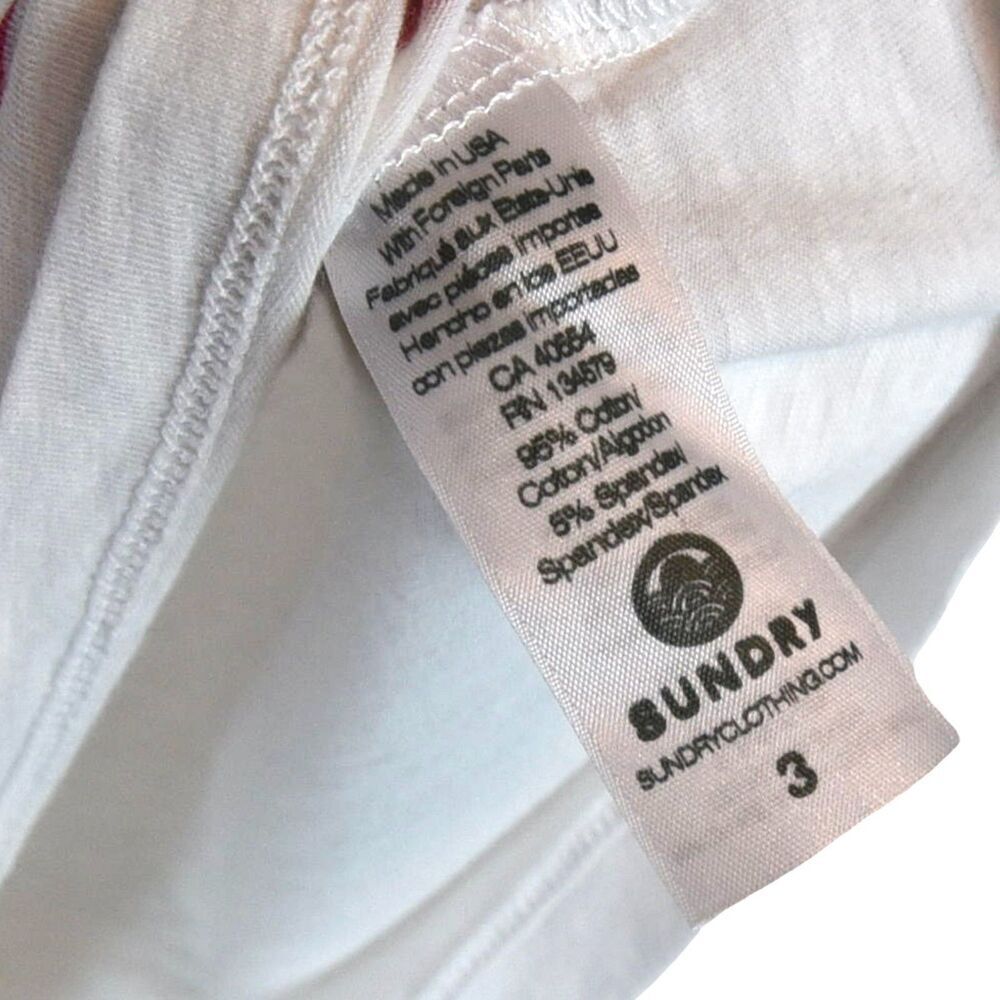 Sundry Striped Cropped Tank Top Size 3 (L) White Rainbow Soft Casual Beachcore - Picture 4 of 7